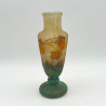 Daum Freres Cameo and Enamelled Glass Vase Decorated with Orchids