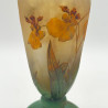 Daum Freres Cameo and Enamelled Glass Vase Decorated with Orchids