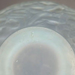 Rene Lalique Oparlescent and Clear Glass  Gui Vase