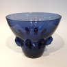 Rene Lalique Blue Glass Carthage Vase