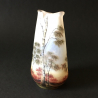 Daum Nancy Cameo and Enamelled Glass Vase with Birch tree Scene