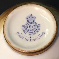 Royal Worcester Porcelain Demitasse Cup and Saucer Highland Cattle