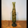 Daum Nancy Cameo and Applied Glass Olive Vase