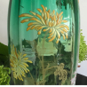 Legras Mont Joye Enamelled Glass chrysanthemum Vase