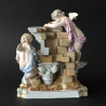 Meissen Porcelain Figure of Architecture with three cupids