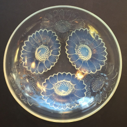 Rene Lalique Clear and Opalescent Glass Bowl "Vernon"